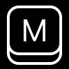 Letter key M logo for site